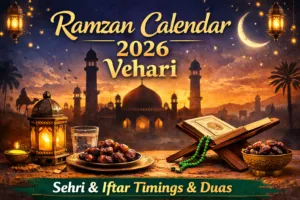 Ramzan Calendar 2026 Vehari